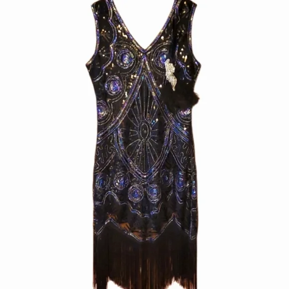 fitted lace wedding dress Cleo 1920s Flapper Dress main image 0